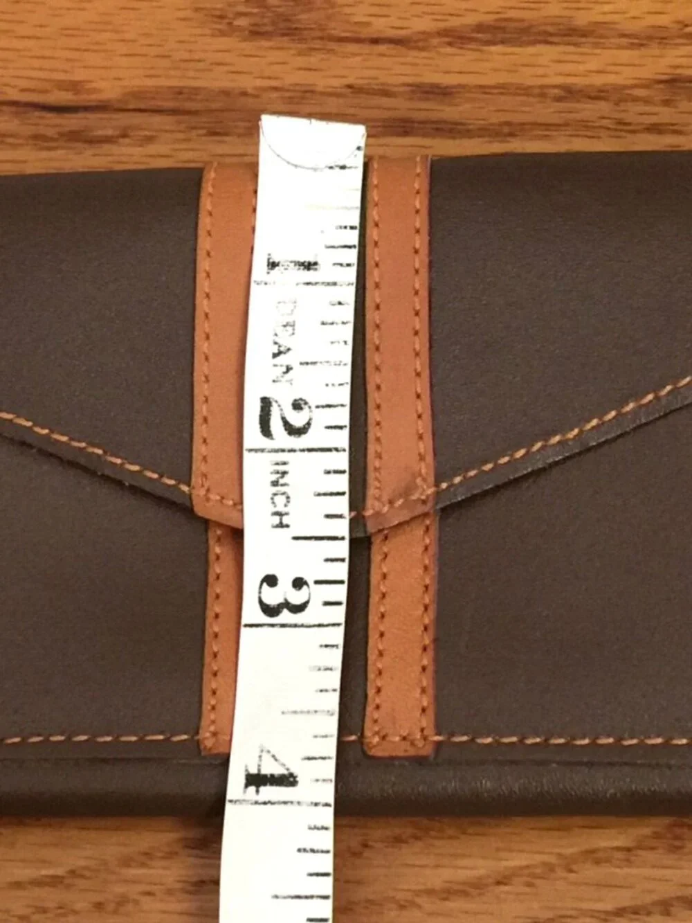 VINTAGE WESTPORT ZIP POCKET MEMO PAD BROWN LEATHER WALLET CLUTCH WOMENS TAIWAN